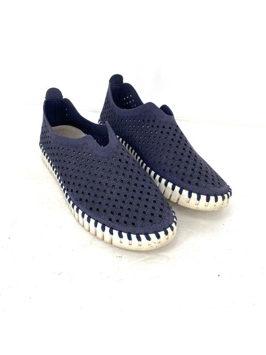 Ilse Jacobsen Shoes - Ilse Jacobsen Tulip Laser Cut Slip On Flats Navy Blue EU 40 US 9.5